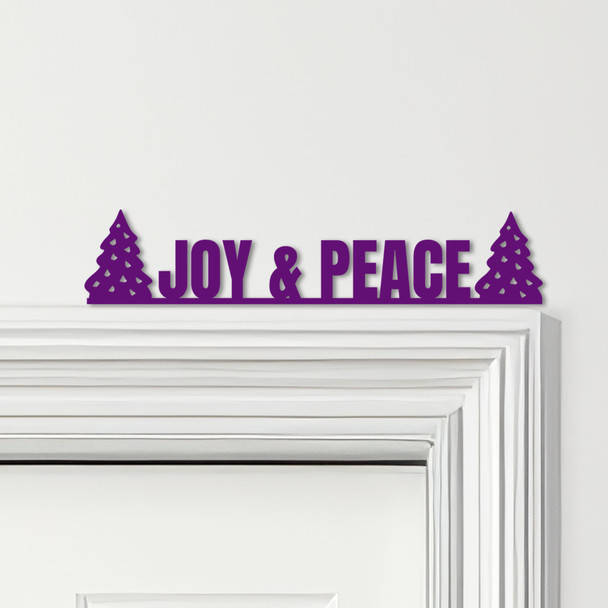 Door Topper Joy & Peace Christmas Decor Various Colours Decorative Sign