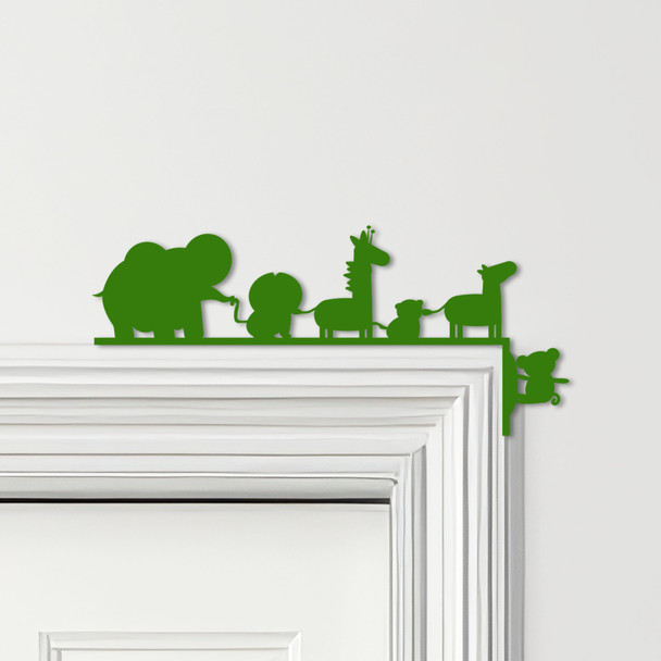 Door Topper Kids Room Decor Cute Safari Animals Various Colours Decorative Sign