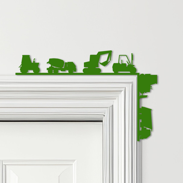 Door Topper Kids Bedroom Decor Diggers Construction Various Colours Decor Sign