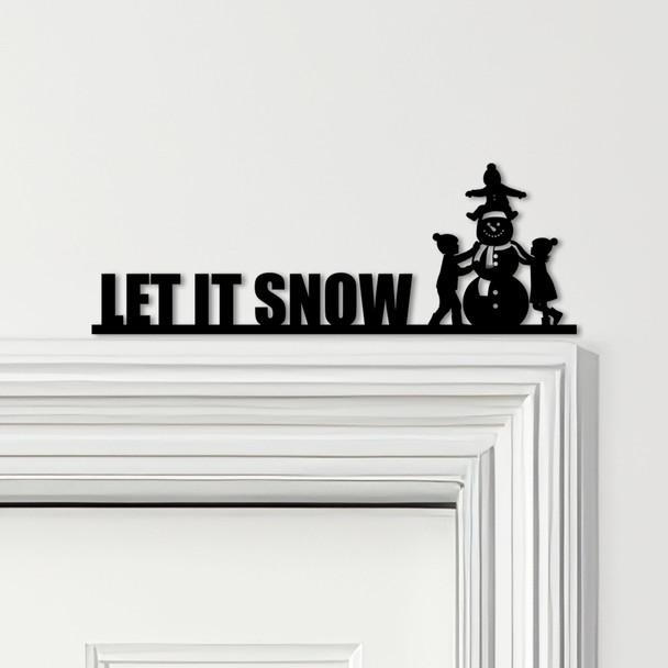 Door Topper Let It Snow Christmas Decor Various Colours Decorative Sign
