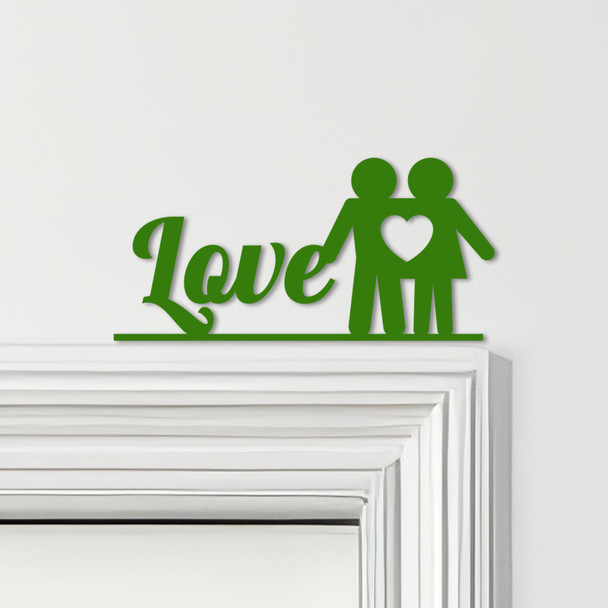 Door Topper Love Couple Icon Various Colours Top Of Door Frame Decorative Sign