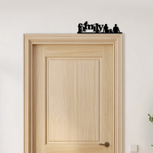 Door Topper Love Heart Bird Family Of Three 1 Baby Various Colours Decor Sign