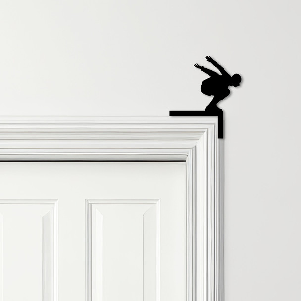 Door Topper Man Jumping Athletics Various Colours Top Of Door Frame Decor Sign