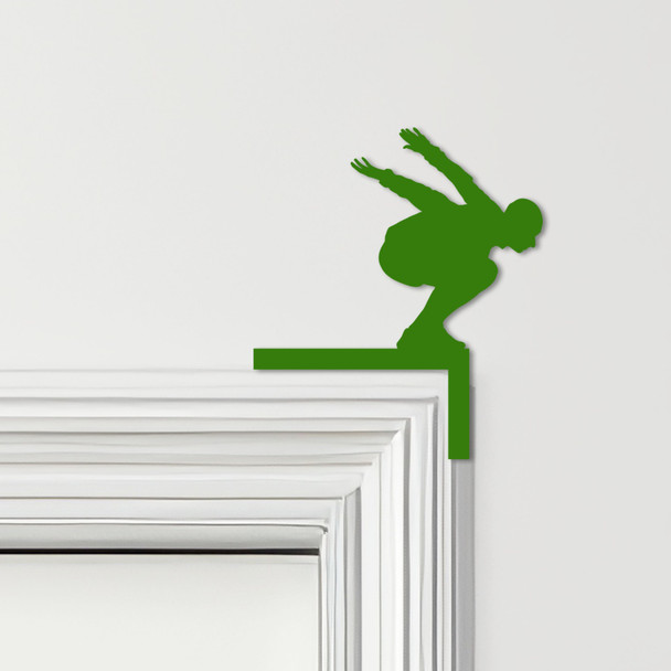 Door Topper Man Jumping Athletics Various Colours Top Of Door Frame Decor Sign