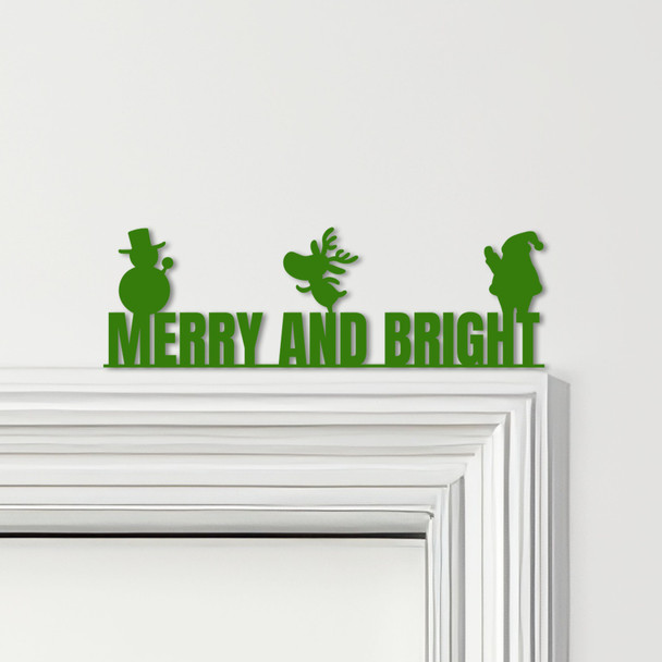 Door Topper Merry And Bright Christmas Decor Various Colours Frame Decor Sign