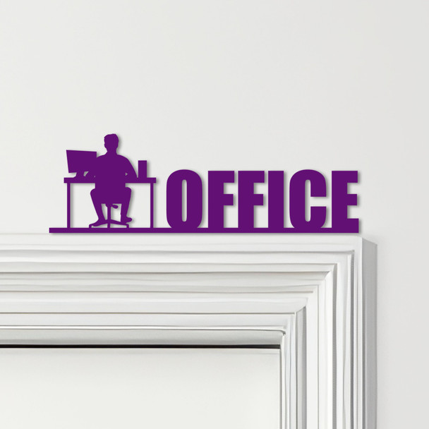 Door Topper Office Decor Lettering Desk Man Various Colours Frame Decor Sign
