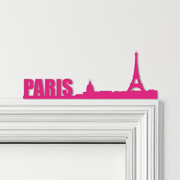 Door Topper Paris City Skyline Various Colours Top Of Door Frame Decorative Sign