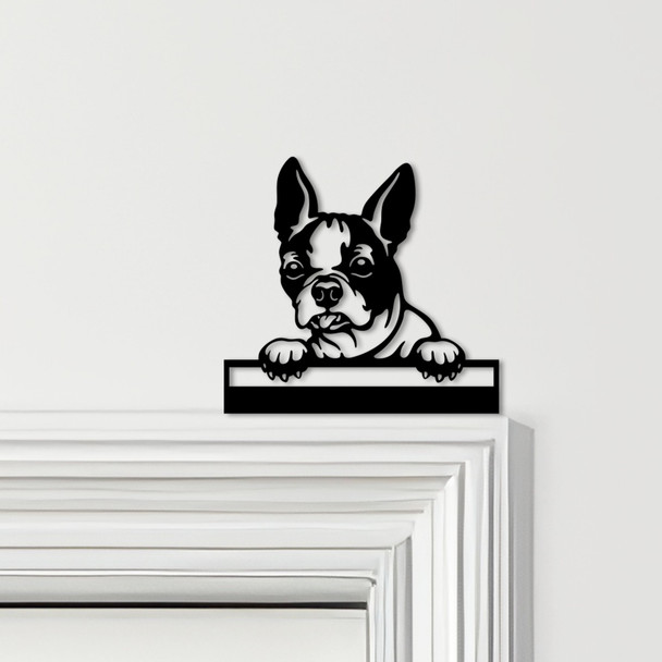 Door Topper Boston Terrier Dog Various Colours Top Of Door Frame Decorative Sign