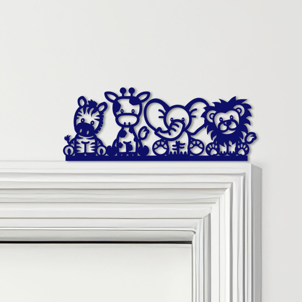 Door Topper Safari Animals Kids Room Decor Various Colours Frame Decor Sign