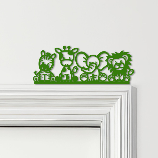 Door Topper Safari Animals Kids Room Decor Various Colours Frame Decor Sign