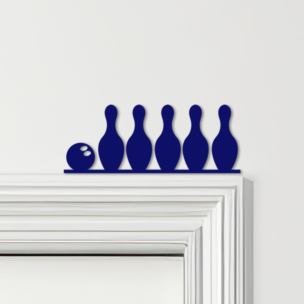 Door Topper Bowling Pins & Ball Various Colours Top Of Door Frame Decor Sign