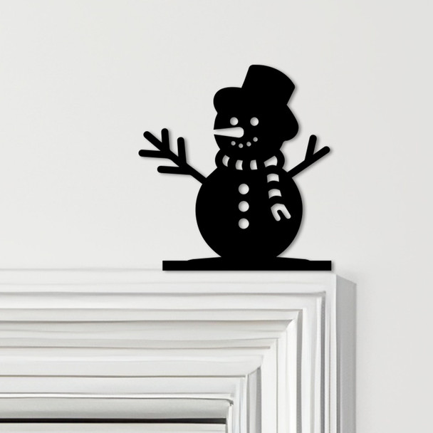 Door Topper Snowman Smiling Christmas Decor Various Colours Frame Decor Sign