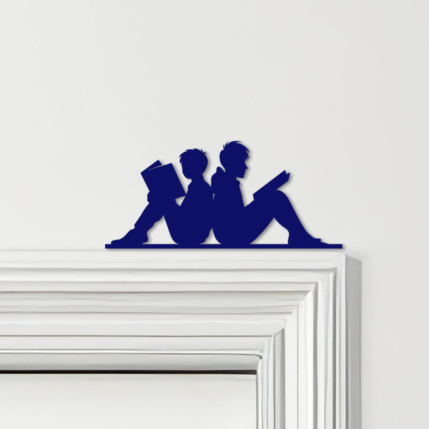 Door Topper Boys Reading Books Various Colours Top Of Door Frame Decorative Sign