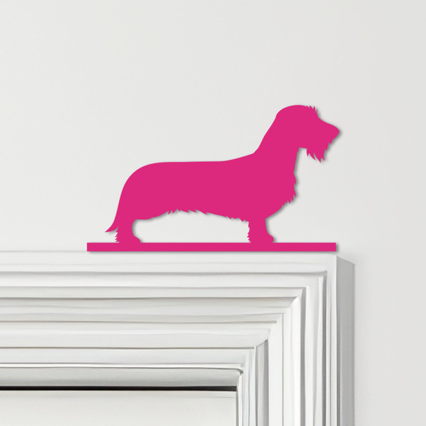 Door Topper Wirehaired Dachshund Dog Various Colours Top Of Door Decorative Sign