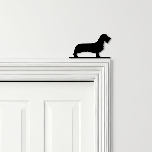 Door Topper Wirehaired Dachshund Dog Various Colours Top Of Door Decorative Sign