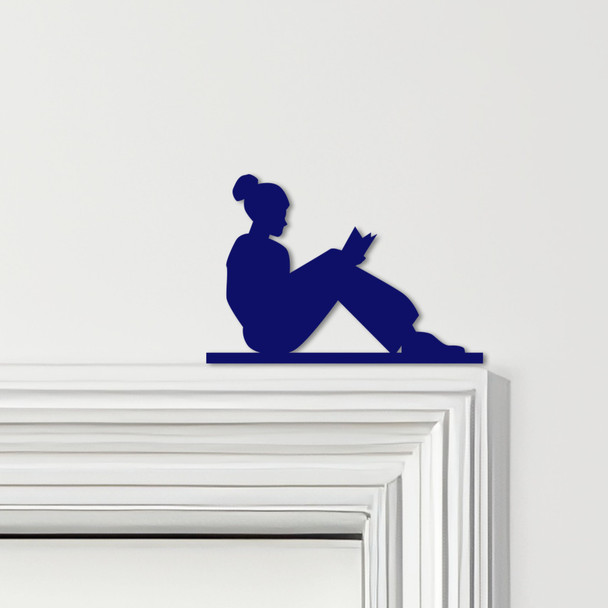 Door Topper Woman Reading Book Various Colours Top Of Door Frame Decorative Sign