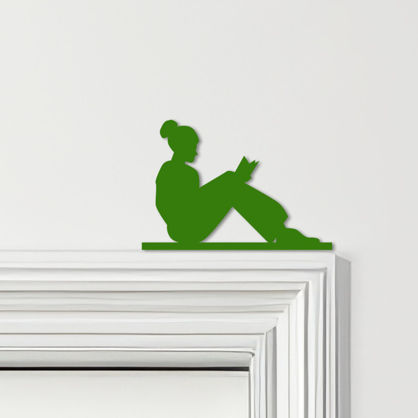 Door Topper Woman Reading Book Various Colours Top Of Door Frame Decorative Sign