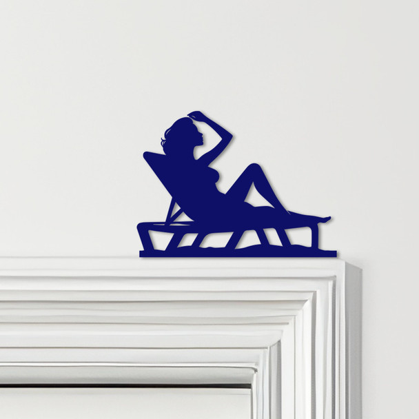 Door Topper Woman Sunbathing Various Colours Top Of Door Frame Decorative Sign
