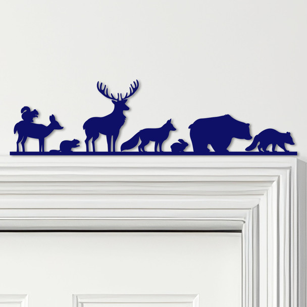 Door Topper Woodland Animals Kids Room Decor Various Colours Frame Decor Sign