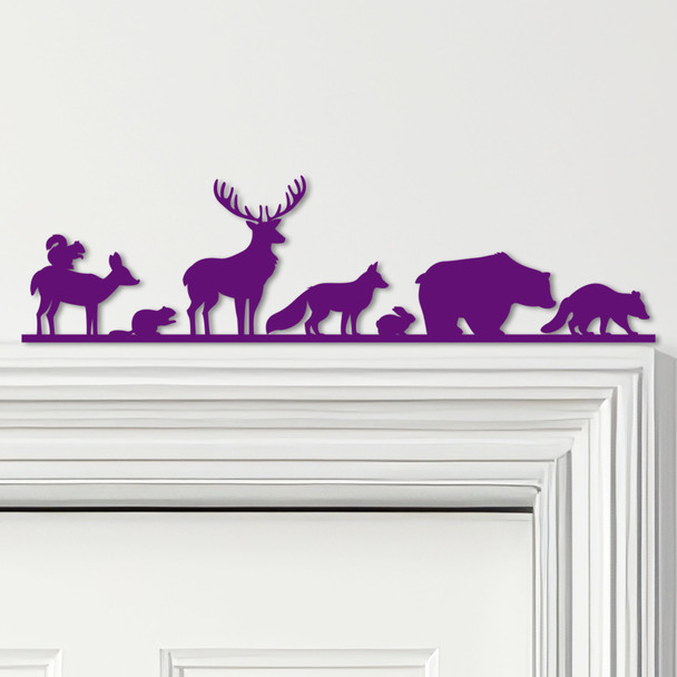 Door Topper Woodland Animals Kids Room Decor Various Colours Frame Decor Sign