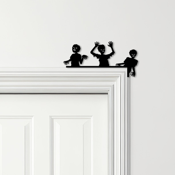 Door Topper Zombies Scary Halloween Decor Various Colours Decorative Sign