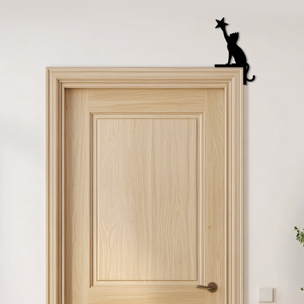 Door Topper Cat & Star Various Colours Top Of Door Frame Decorative Sign