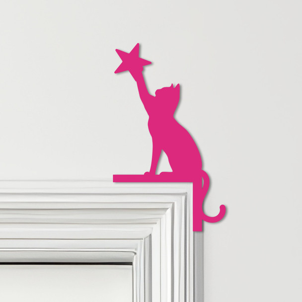 Door Topper Cat & Star Various Colours Top Of Door Frame Decorative Sign