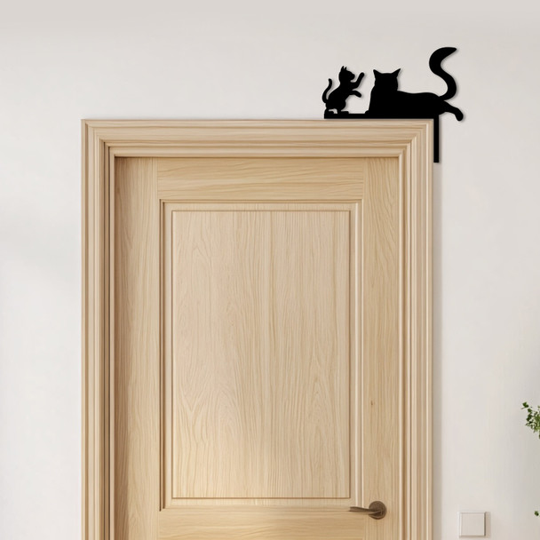 Door Topper Cat With Kitten Various Colours Top Of Door Frame Decorative Sign