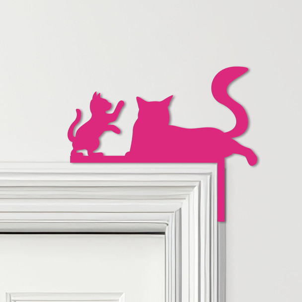 Door Topper Cat With Kitten Various Colours Top Of Door Frame Decorative Sign