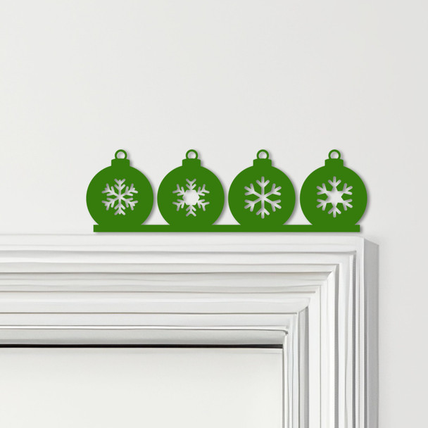 Door Topper Christmas Decor Baubles Snowflakes Various Colours Decorative Sign