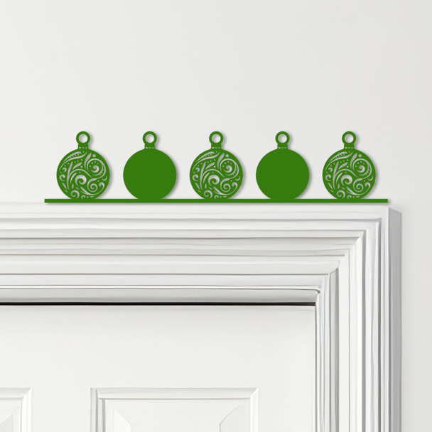 Door Topper Christmas Decor Baubles Various Colours Top Of Door Decorative Sign