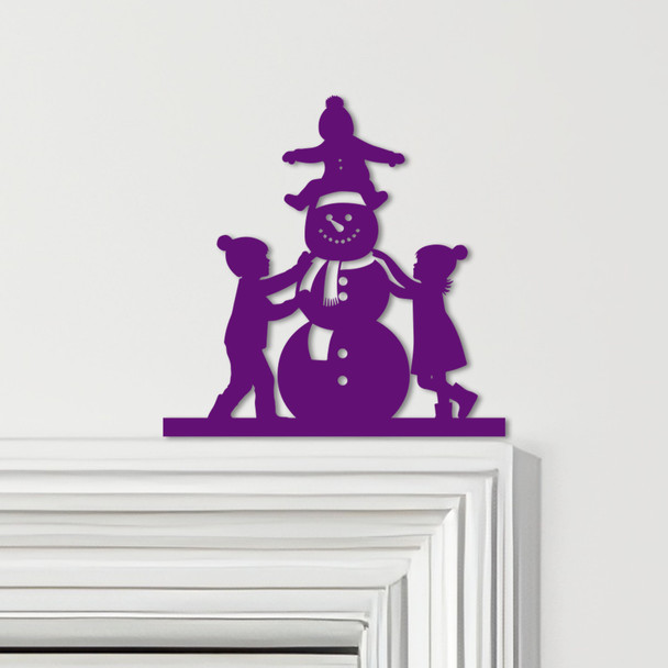 Door Topper Christmas Decor Building Snowman Various Colours Frame Decor Sign