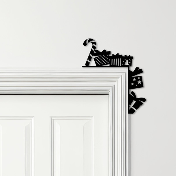 Door Topper Christmas Decor Presents Candy Canes Various Colours Decorative Sign