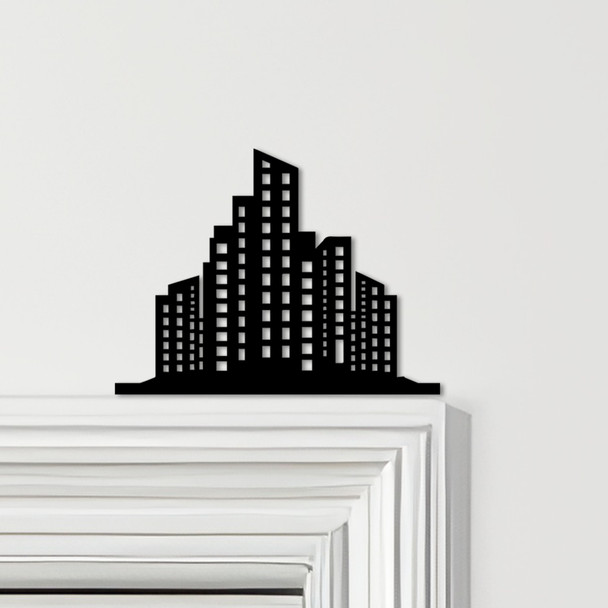 Door Topper City Skyscrapers Various Colours Top Of Door Frame Decorative Sign