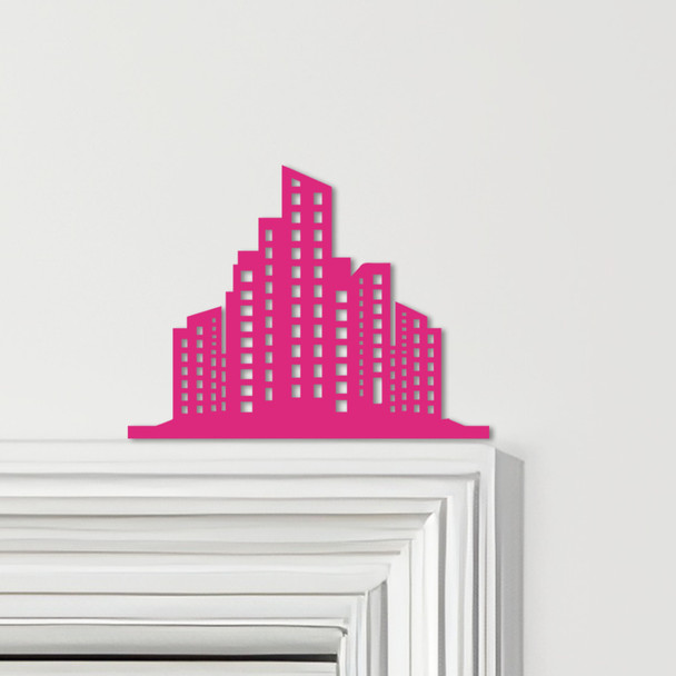 Door Topper City Skyscrapers Various Colours Top Of Door Frame Decorative Sign
