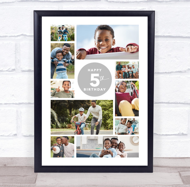 Photo Collage Kids Birthday Gift For Boys Any Age 10-Photo Print Or Canvas