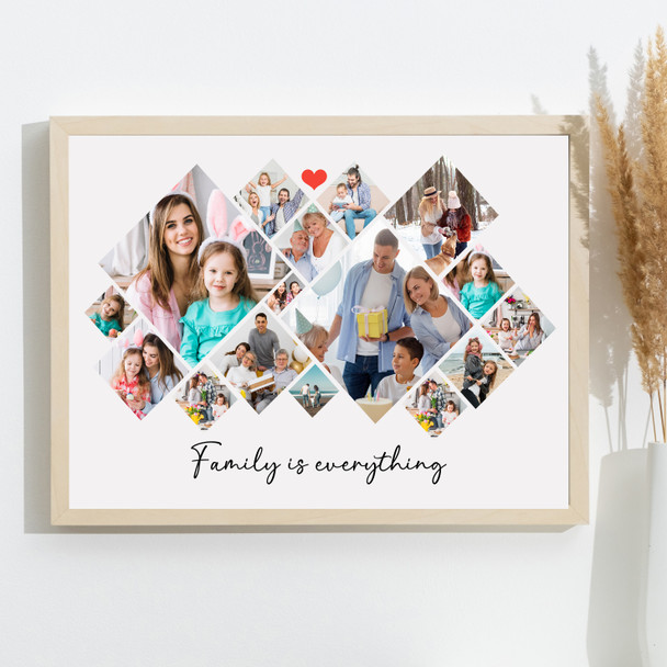 Photo Collage 16-Photo Family Is Everything Any Occasion Gift Print Or Canvas