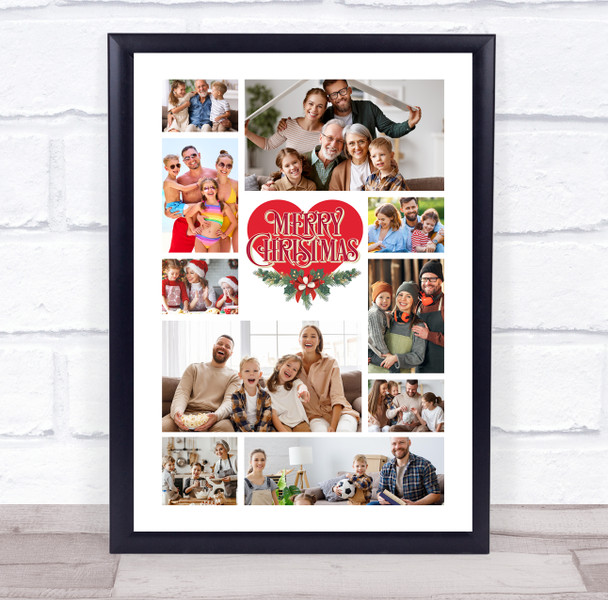 Photo Collage Christmas Custom Gift For Anyone 10-Photo White Print Or Canvas
