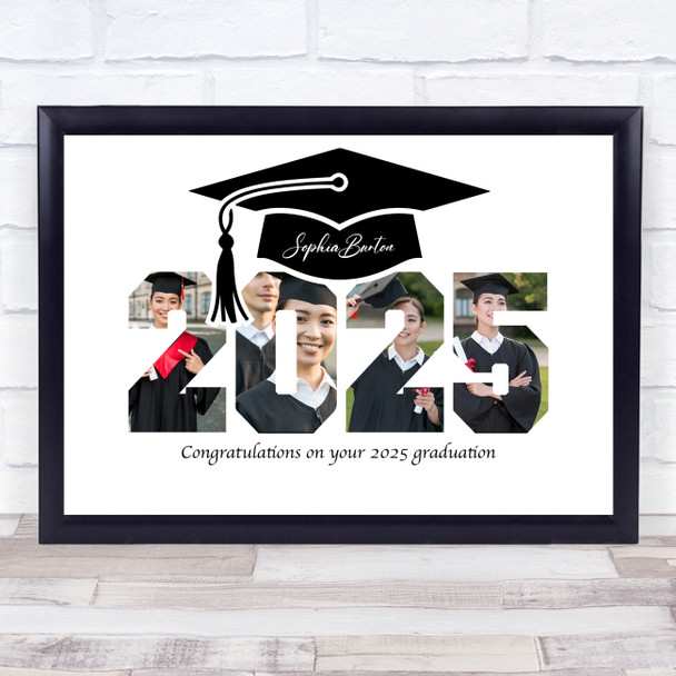 Photo Collage Graduation Custom Gift For Student Year 4-Photo Print Or Canvas