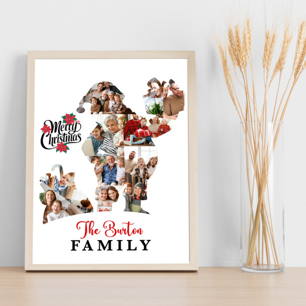 Photo Collage Christmas Gift For Anyone 11-Photo Santa Claus Print Or Canvas