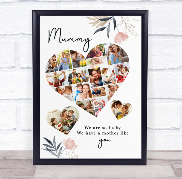 Photo Collage Gift For Mummy Mother's Day 19-Photo Any Occasion Print Canvas
