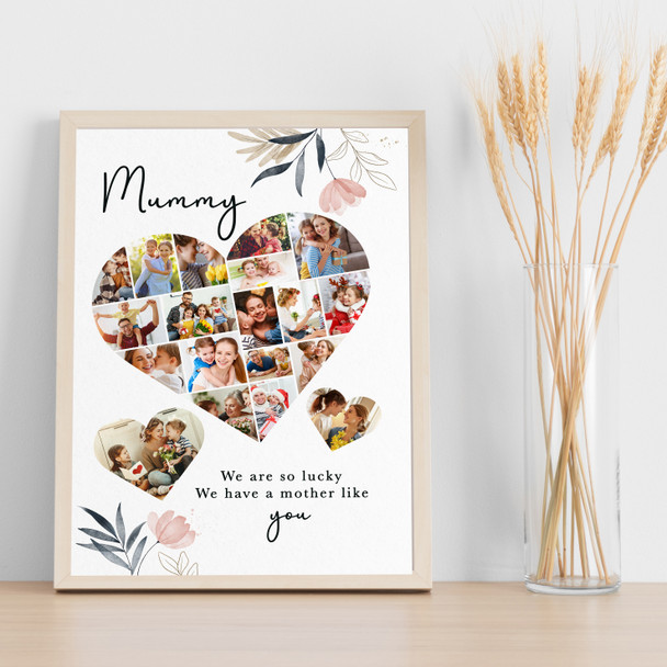 Photo Collage Gift For Mummy Mother's Day 19-Photo Any Occasion Print Canvas
