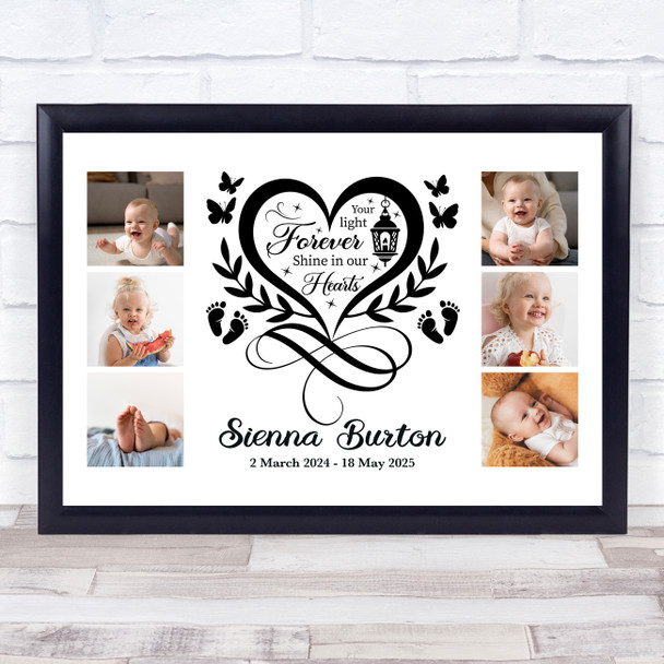 Photo Collage Kids Memorial Gift For Anyone 6-Photo Butterflies Print Or Canvas Photo Collage Kids Memorial Gift For Anyone 6-Photo Butterflies Print Or Canvas