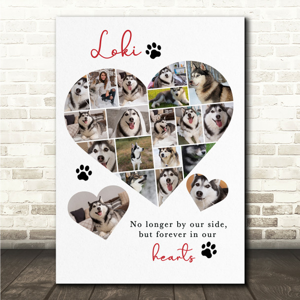Photo Collage Pets Memorial Gift For Anyone 19-Photo Paw Prints Print Or Canvas Photo Collage Pets Memorial Gift For Anyone 19-Photo Paw Prints Print Or Canvas