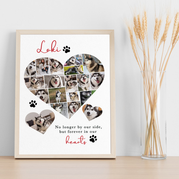 Photo Collage Pets Memorial Gift For Anyone 19-Photo Paw Prints Print Or Canvas Photo Collage Pets Memorial Gift For Anyone 19-Photo Paw Prints Print Or Canvas