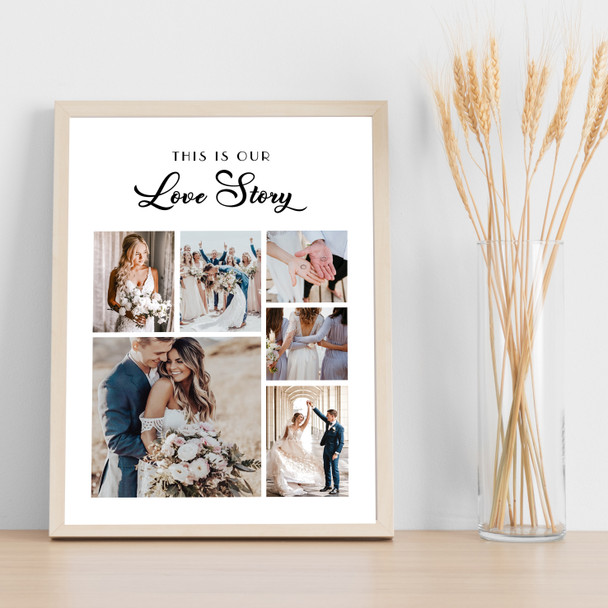 Photo Collage Wedding Gift For Husband Or Wife 6-Photo Our Love Story Print Photo Collage Wedding Gift For Husband Or Wife 6-Photo Our Love Story Print