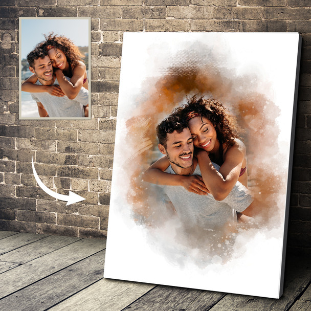 Custom Watercolour Portrait From Photo, Personalised Family Art, Anniversary Wedding Gift Custom Watercolour Portrait From Photo, Personalised Family Art, Anniversary Wedding Gift