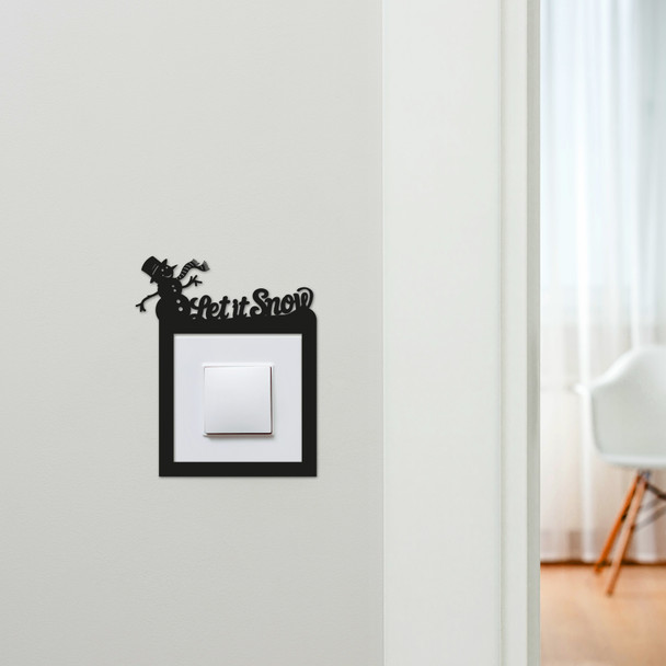 Light Switch Surround Let It Snow Snowman Christmas Decor Switch Cover Frame