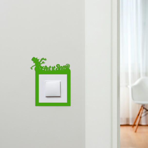 Light Switch Surround Let It Snow Snowman Christmas Decor Switch Cover Frame
