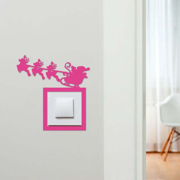 Light Switch Surround Santa Claus Sleigh Christmas Decor Switch Cover Frame